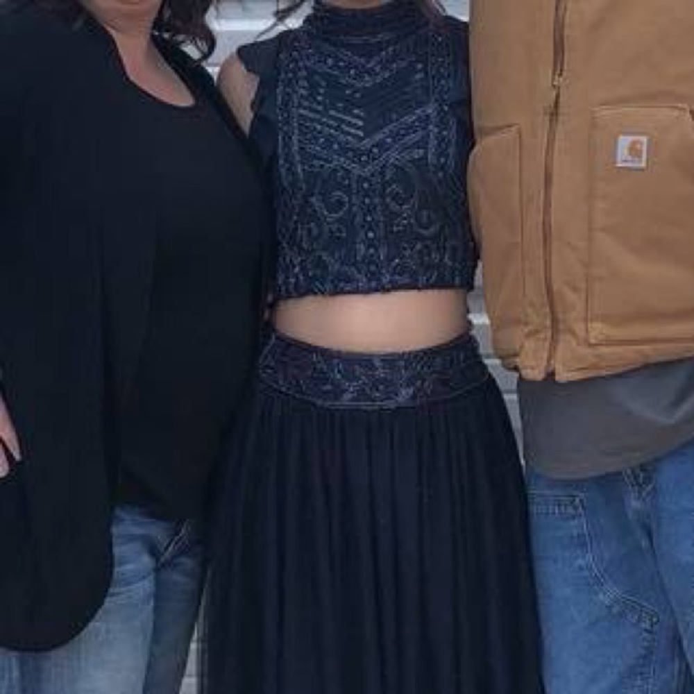 Two piece prom dress